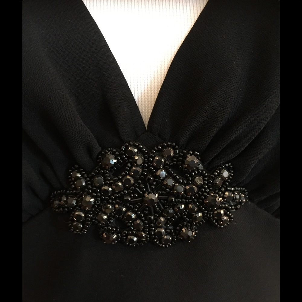 Jones NY~Rhinestone Embellished Halter Dress - Picture 2 of 8